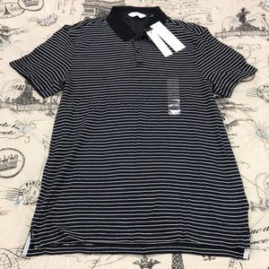 Calvin Klein Men's Cotton Slim-Fit Stripe Polo Shirt